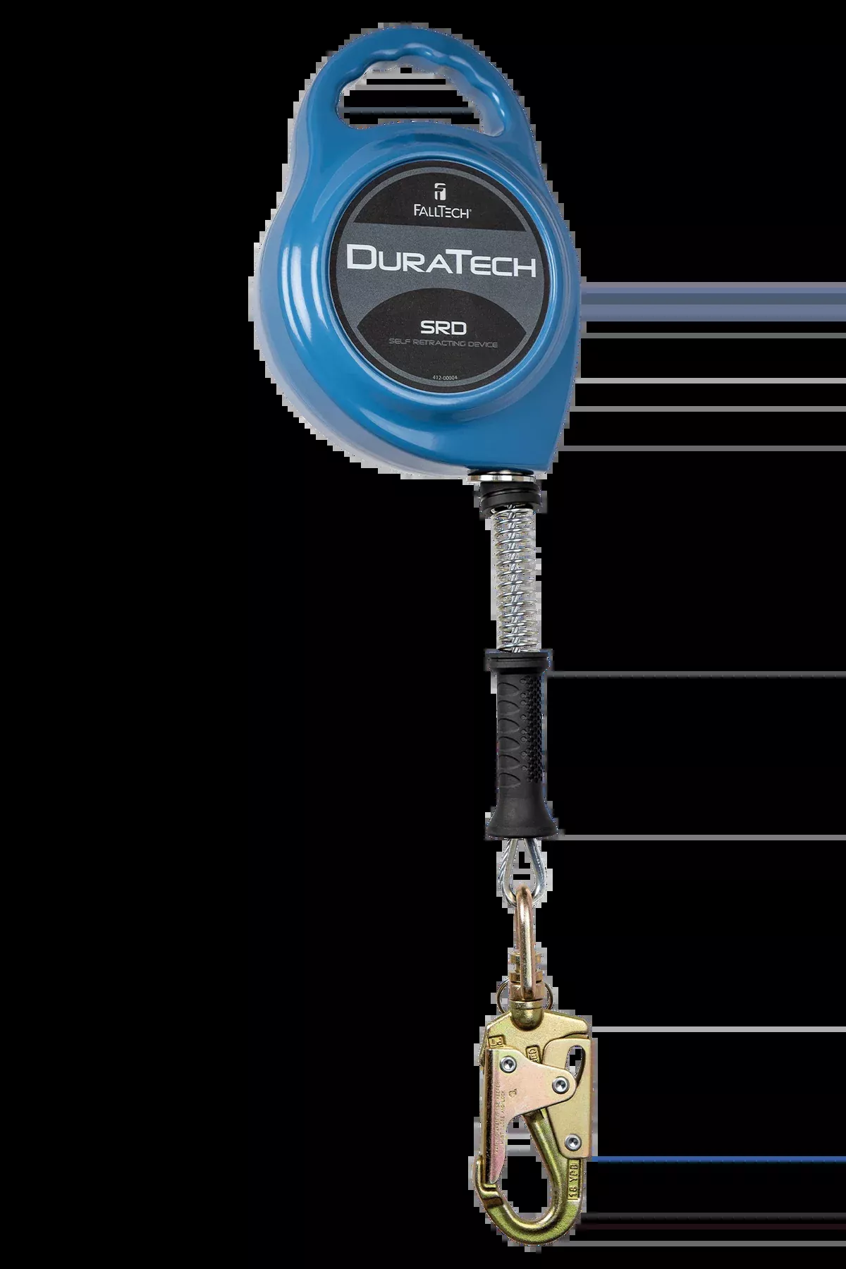 FALLTECH DURATECH SRL w/ 20' Galvanized Cable & Side-Payout Aluminum Housing