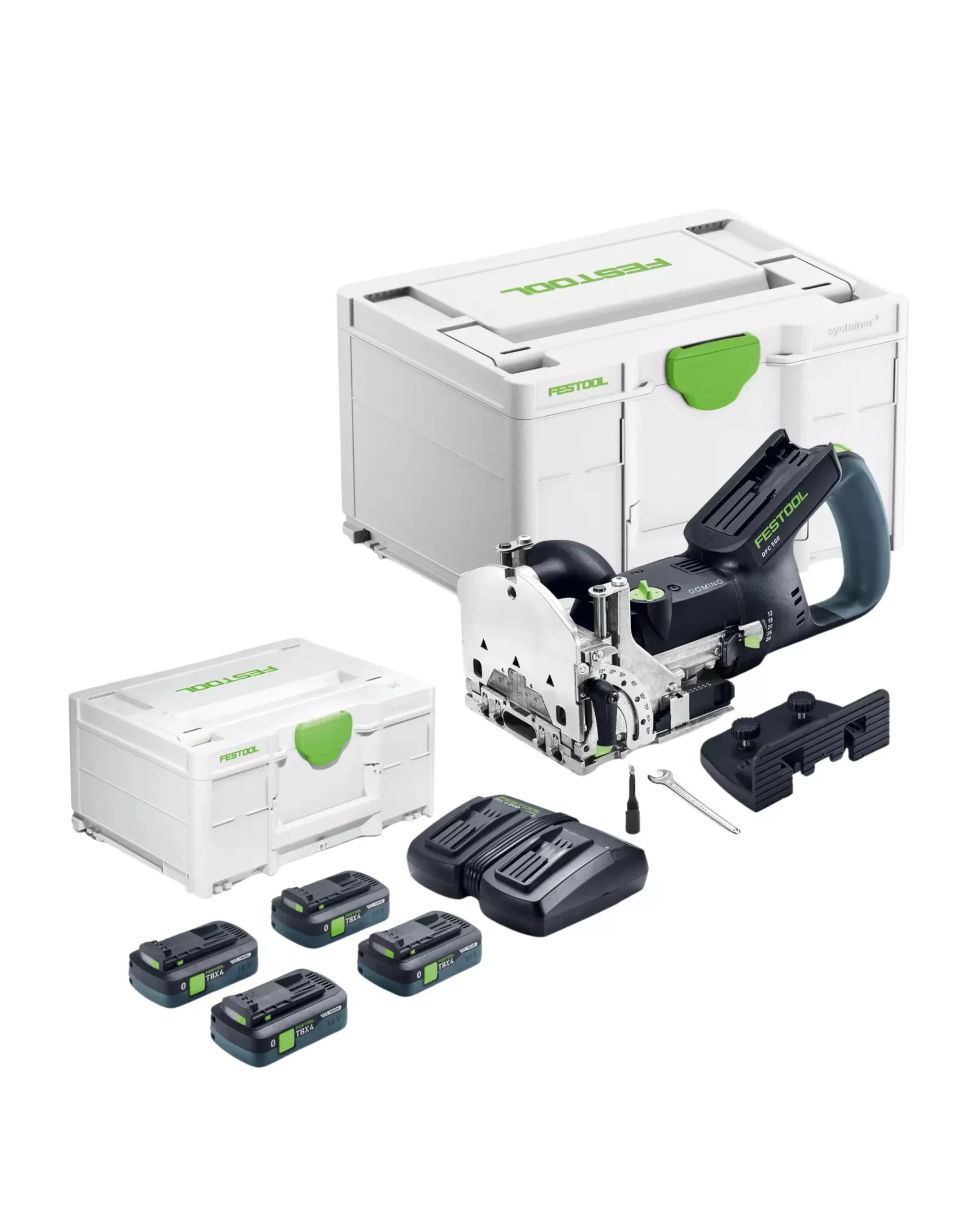 Festool DFC 500 18V Cordless DOMINO Joiner Starter Kit with TBX Tabless Battery Set