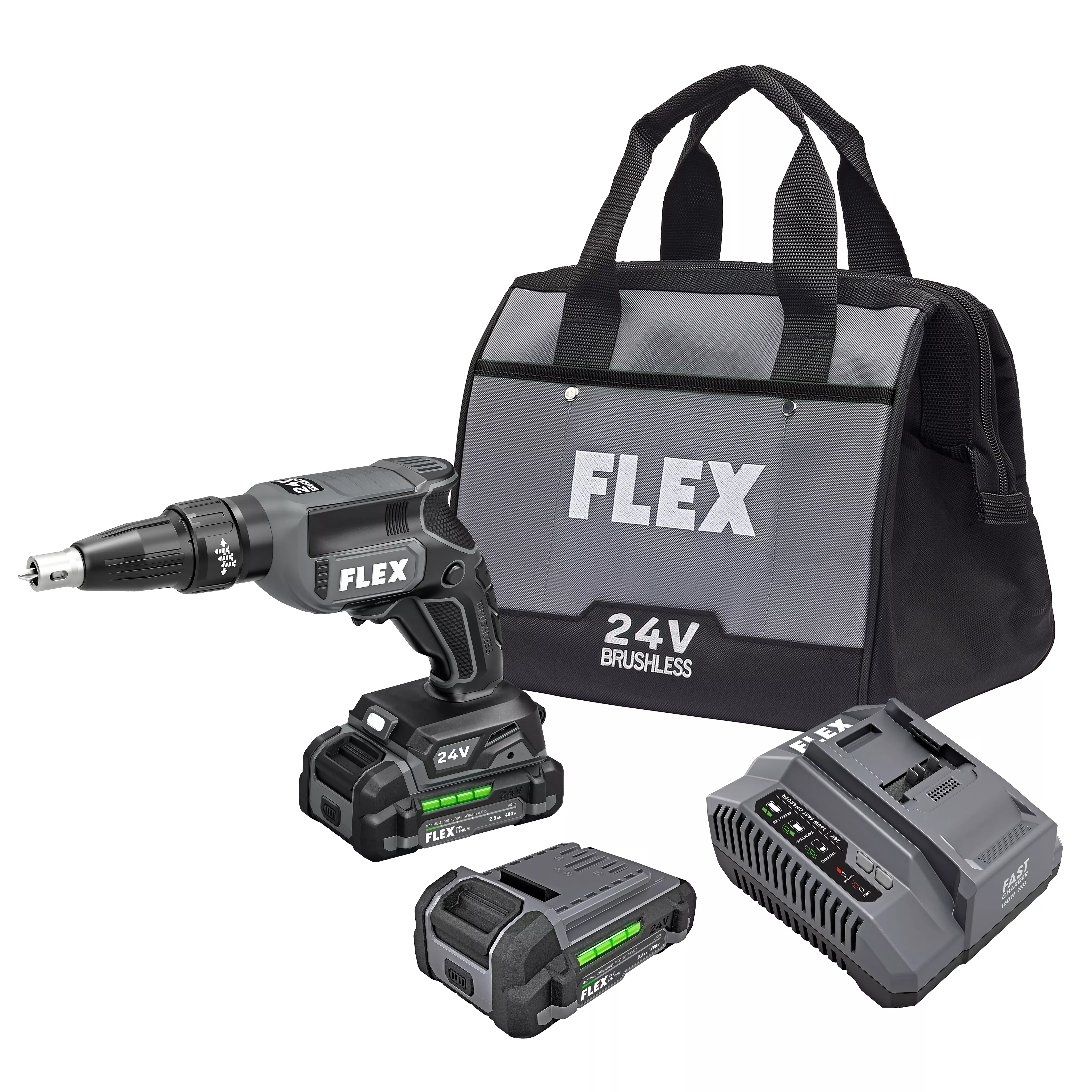 FLEX 24V Brushless Drywall Screw Gun Kit FX1611-2AA