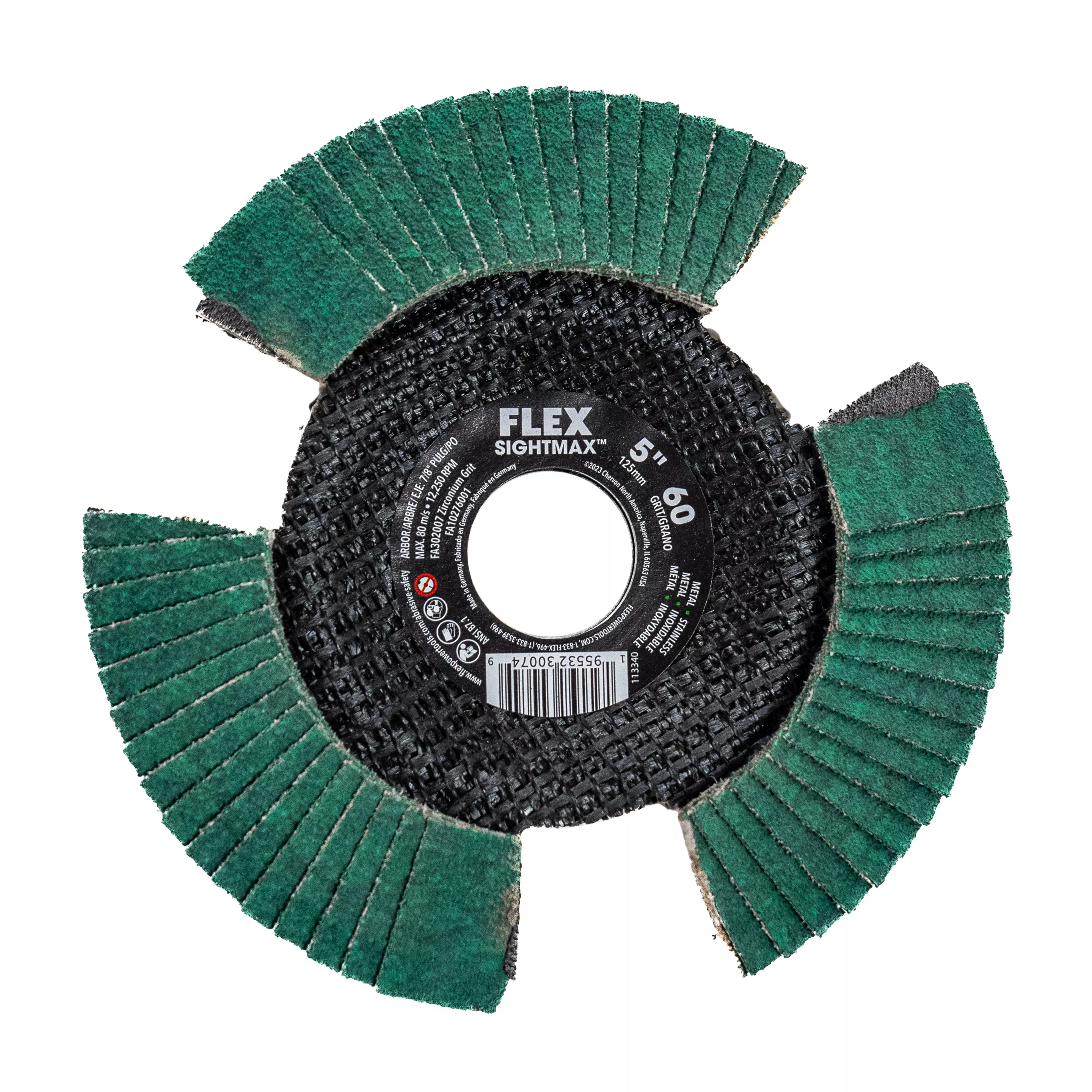 FLEX 5" Sightmax™ 60 Grit Flap Disc FA302007