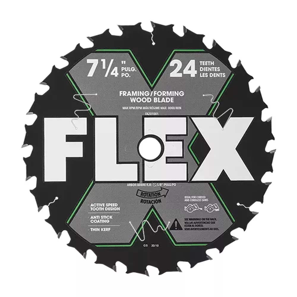 FLEX 7-1/4" 24T Carbide Circular Saw Blade FA201001-10B