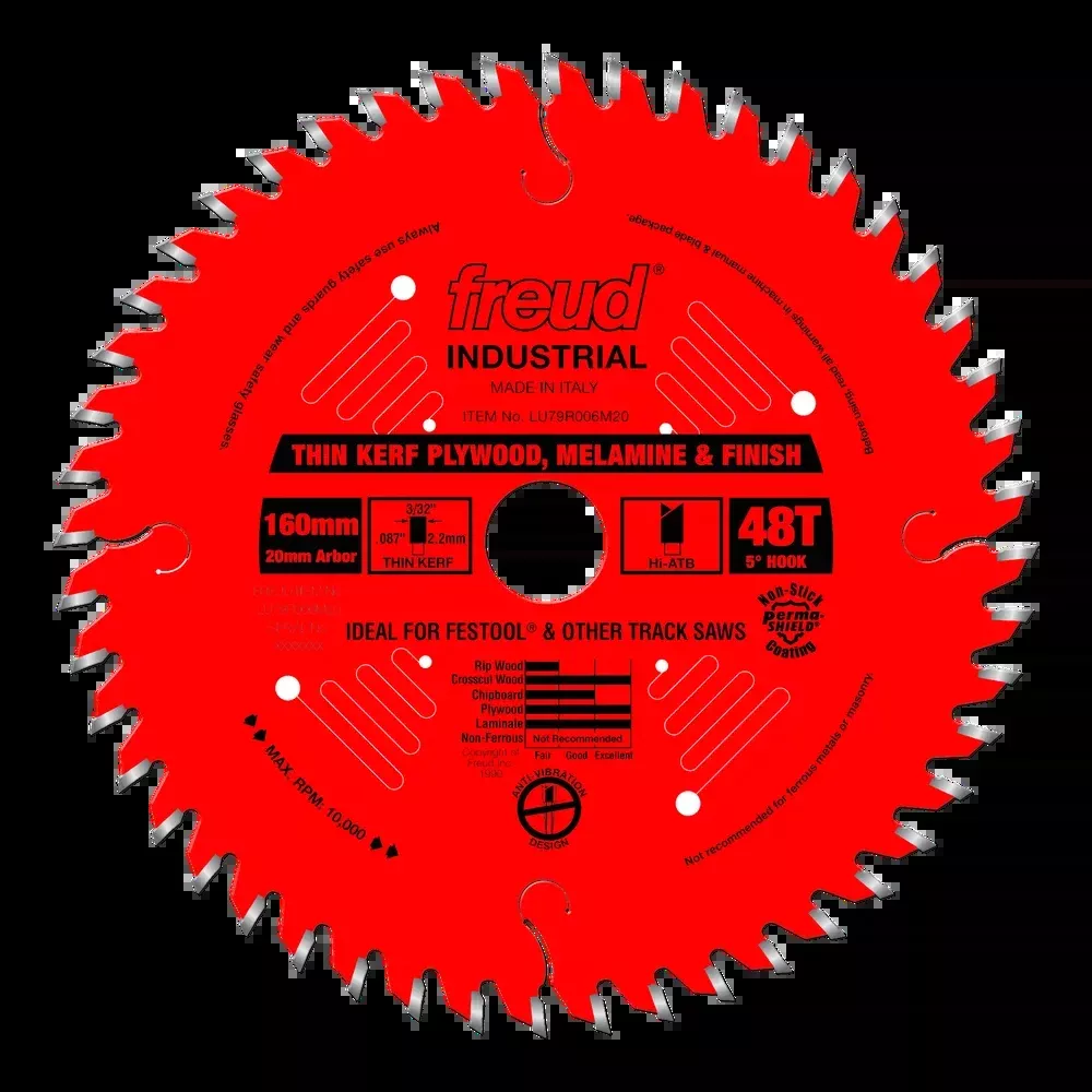 FREUD 160mm Thin Kerf Ultimate Plywood & Melamine Blade