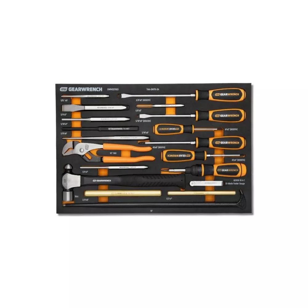 Gearwrench Tools Striking Tools & Screwdriver Set in Foam Storage TrayGWMSSTK01