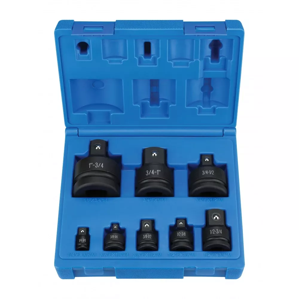 Grey Pneumatic Sockets Friction Ball Adapter Set (8-Piece) 108A