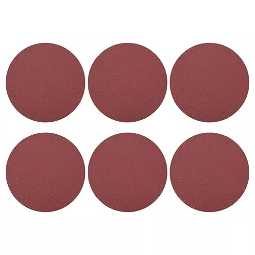 HARFINGTON 10 Pcs 6 Inch Sanding Disc 120 Grit Hook and Loop Sandpaper Random Orbital Sander Pads for Woodworking Automotive Metal Polishing