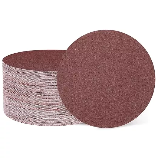 HARFINGTON 100 Pcs 6 Inch Sanding Disc 80 Grit Hook and Loop Sandpaper Random Orbital Sander Pads for Woodworking Automotive Metal Polishing