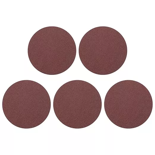 HARFINGTON 5 Pcs 6 Inch Sanding Disc 60 Grit Hook and Loop Sandpaper Random Orbital Sander Pads for Woodworking Automotive Metal Polishing