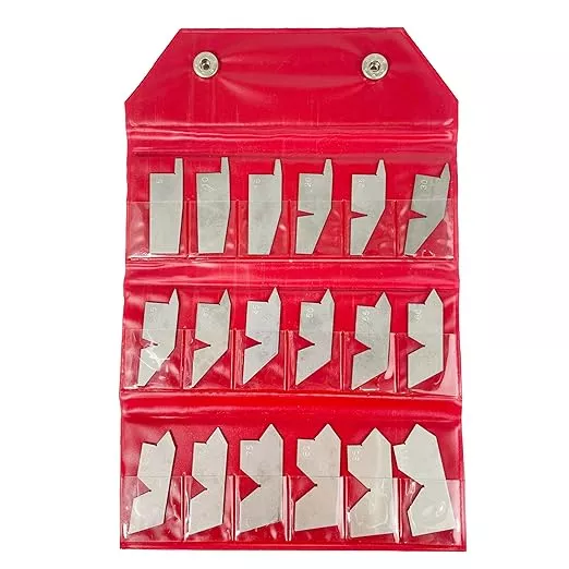 HFS (R) 18 Piece Angle Gauge Set with Pouch - Premium Stainless Steel