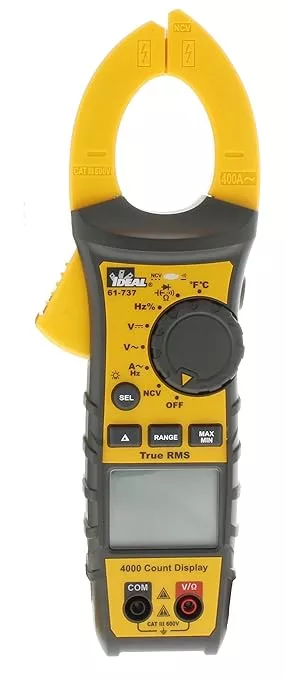 IDEAL INDUSTRIES INC. 61-737 Digital AC Clamp Meter 400 Amp 600-Volt, Red
