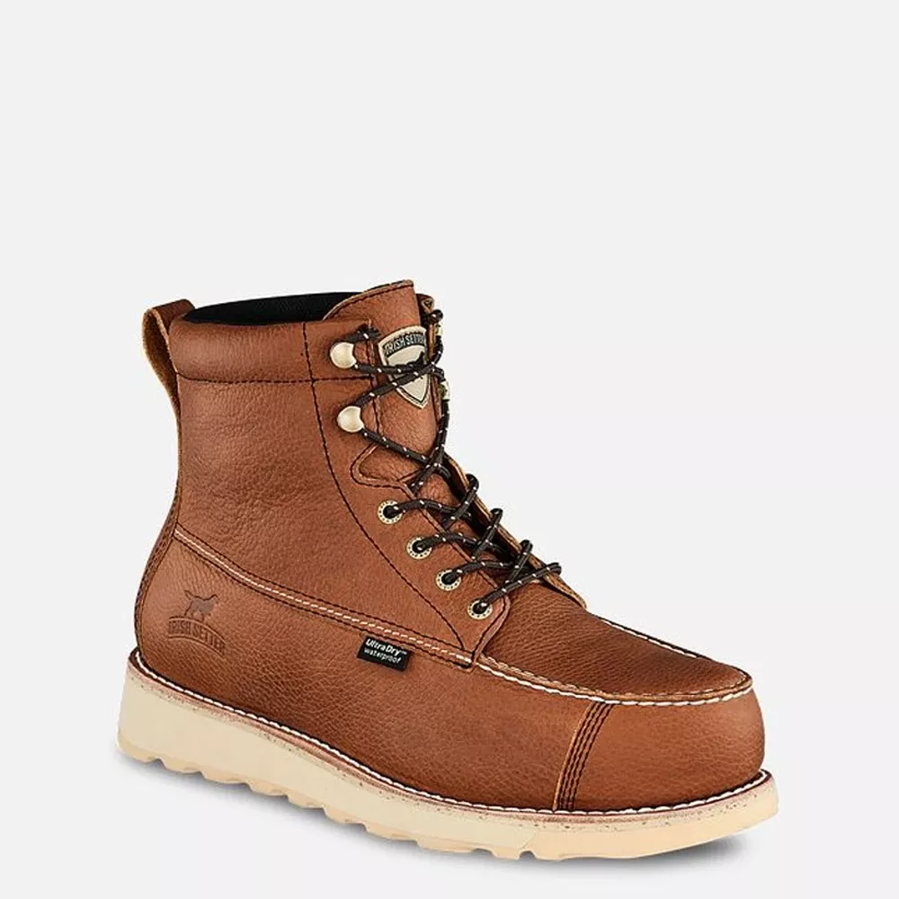 Irish Setter Boots Men's 6" Wingshooter ST Waterproof Leather Safety Toe Boot - Brown, Size 6 83632-D-060