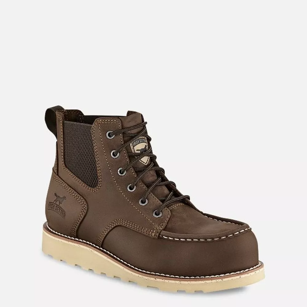 Irish Setter Boots Men's Pipestone 6" Safety Toe Pull-On Boot - Brown, Size 4 84632-D-040