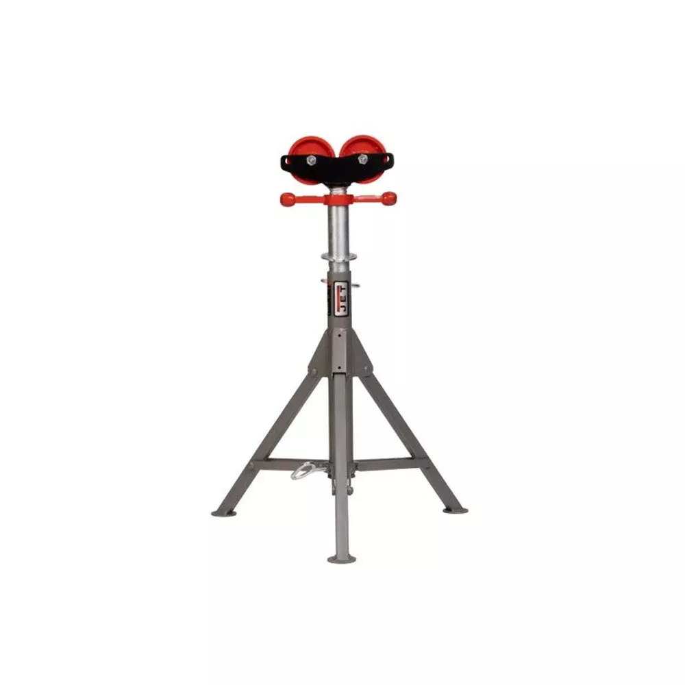JET Tools Folding Pipe Jack Stand w/ Steel Rollers 2500 lbs Max-Load (JPJ-FLD-SR) 2404