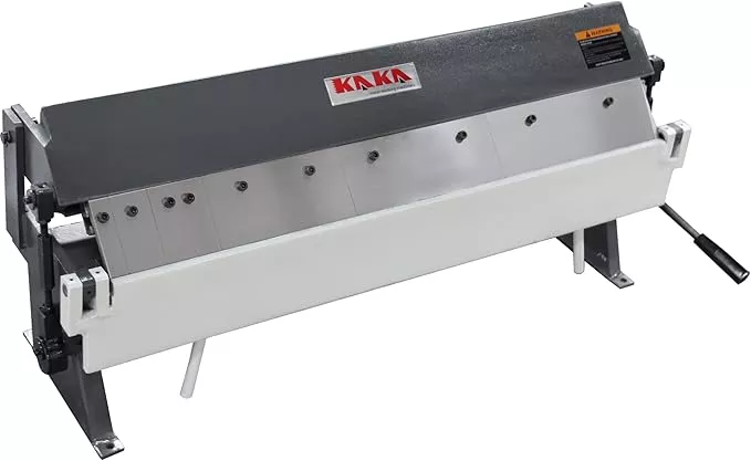 KAKA INDUSTRIAL Box and Pan Brake, 36-Inch Sheet Metal Brake, 20-Gauge Mild Steel Capacity Finger Brake, 0-135 Degree Adjustable Aluminum Brake with 6 Removable Fingers W-3620A