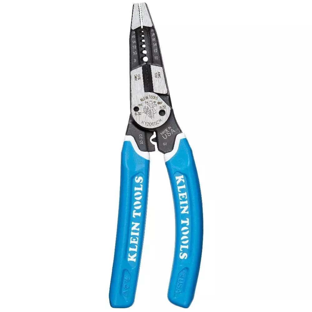 Klein Kurve Heavy-Duty Wire Stripper / Cutter / Crimper Multi Tool, 8-20 AWG K12065CR