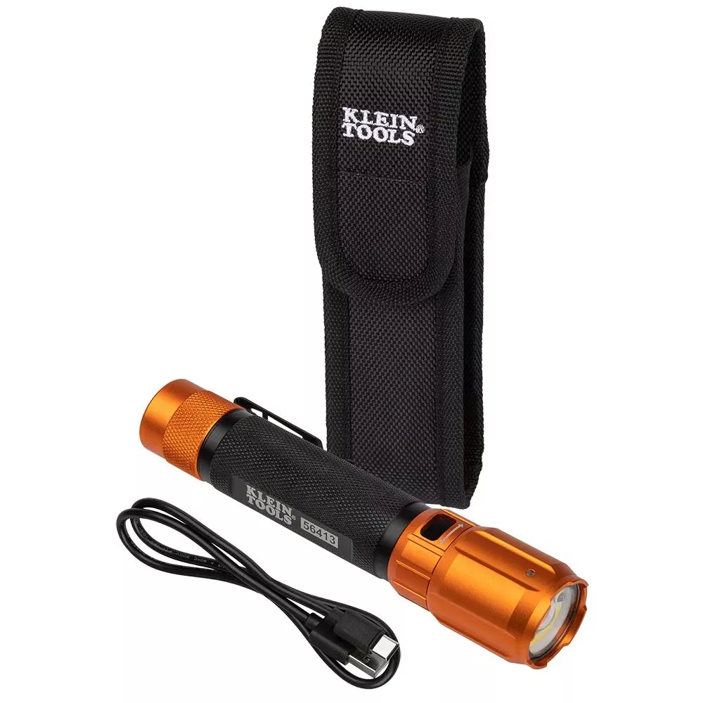 Klein Rechargeable 2-Color LED Flashlight Holster 1000 Lumens 56413