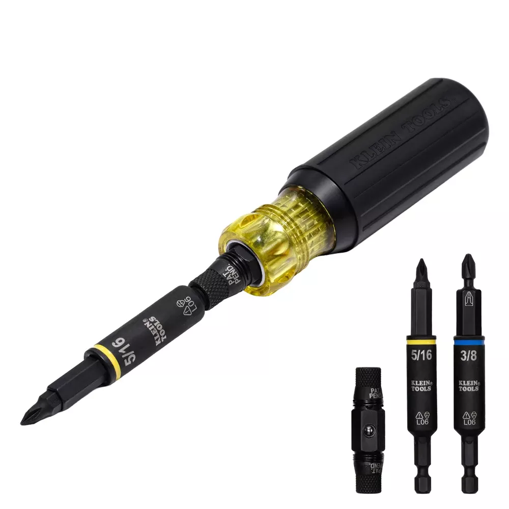 Klein Tools 11-1 Impact Rated Multi-Bit Screwdriver/Nut Driver 32500HD