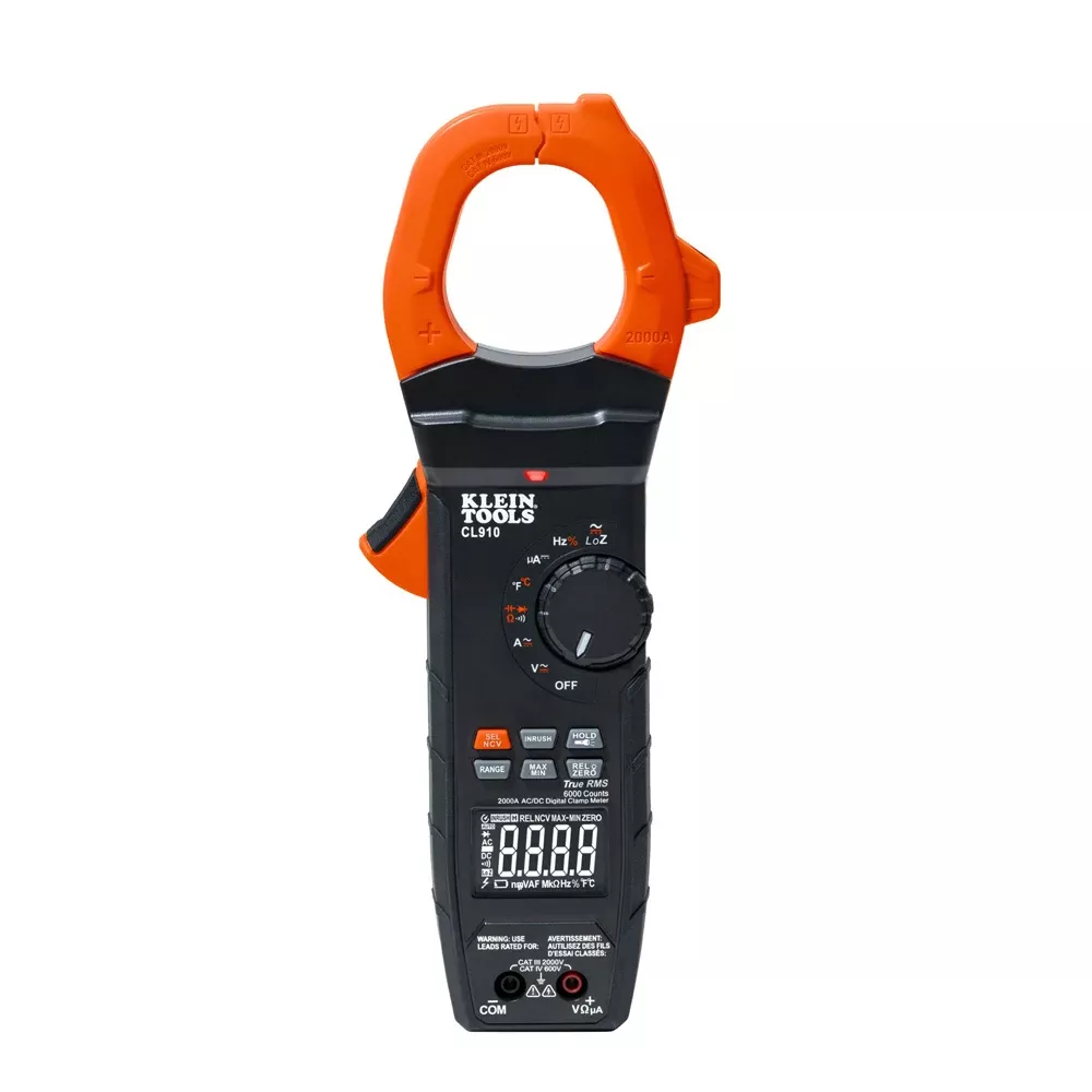 Klein Tools 2000A AC/DC Auto-Ranging TRMS Clamp Meter with Worklight CL910