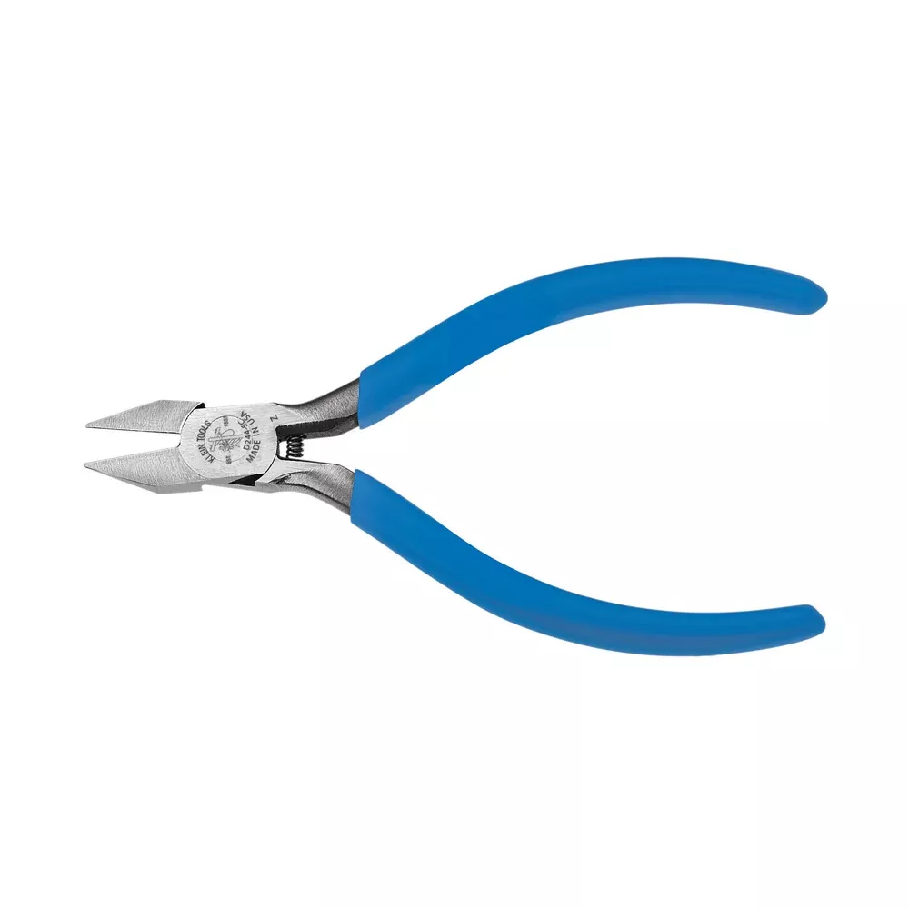 Klein Tools 5" Narrow Jaw Pointed Nose Diagonal Cutting Electronics Pliers