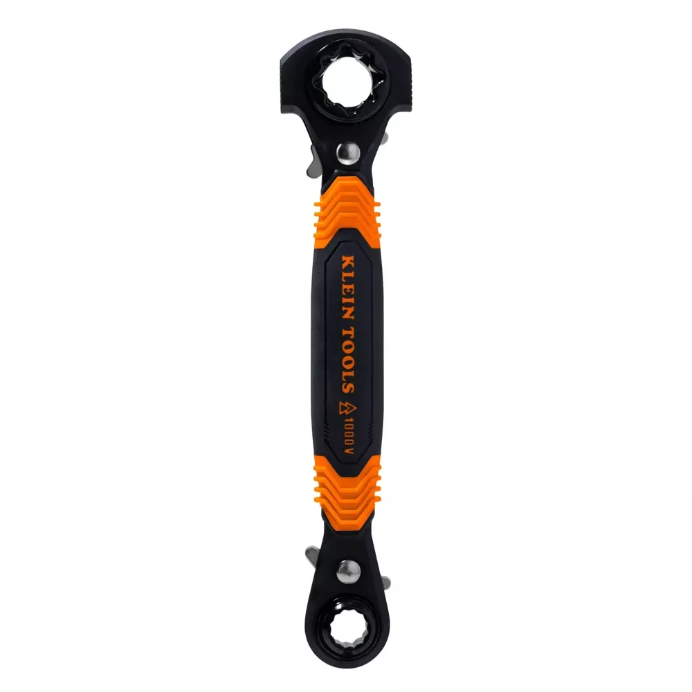 Klein Tools 7-in-1 Hammer Facing Insulated Lineman Wrench KT175HFINS