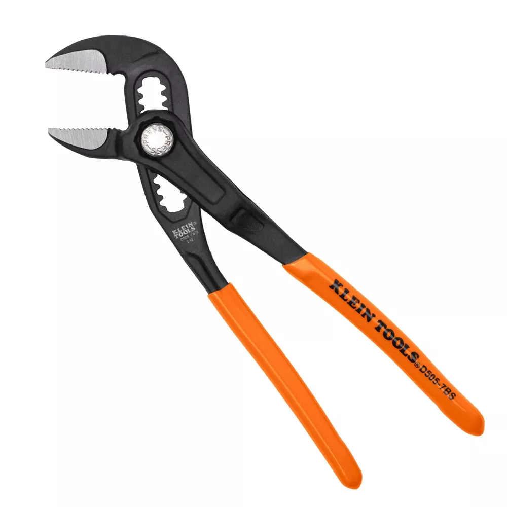 Klein Tools 7" Straight Jaw Quick-Adjust Pump Pliers D5057BS