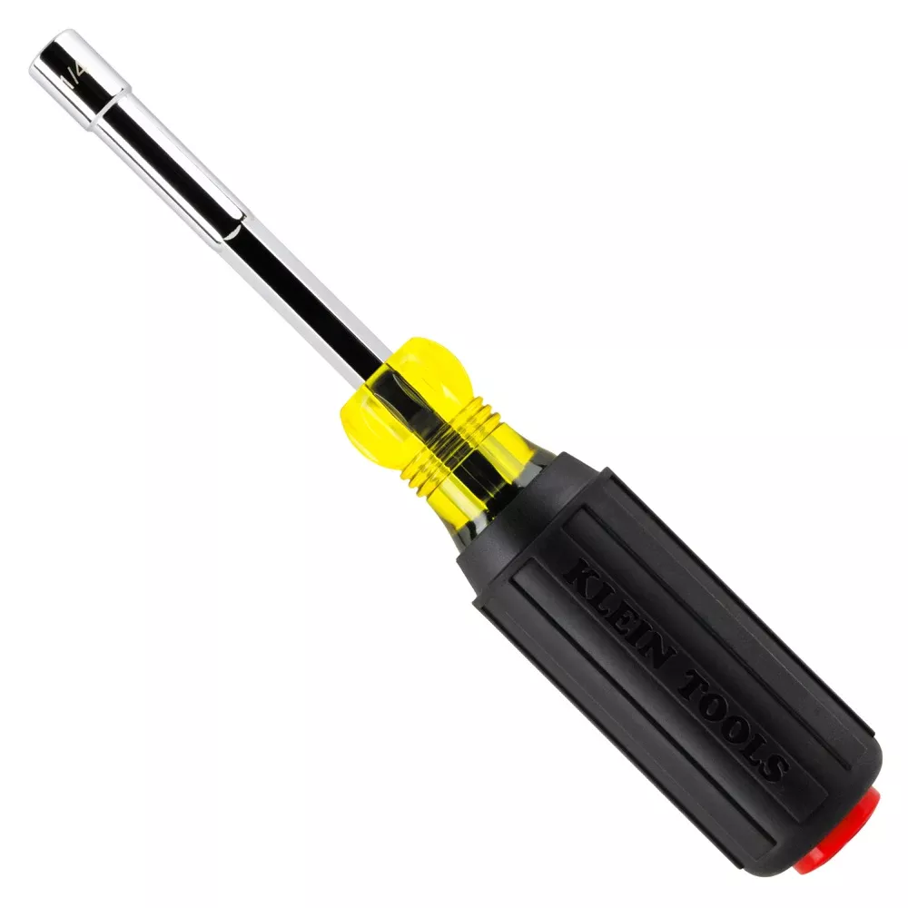 Klein Tools Color-Coded Magnetic Hollow-Shaft Heavy-Duty Nut Driver, 1/4" 65414MAG