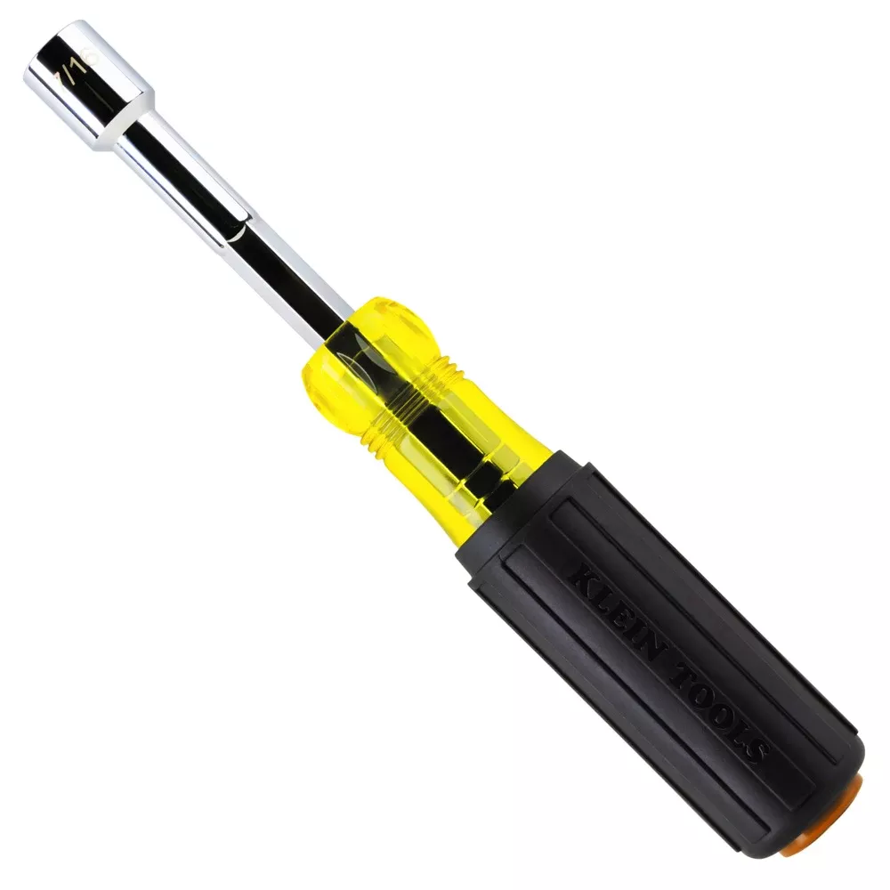 Klein Tools Color-Coded Magnetic Hollow-Shaft Heavy-Duty Nut Driver, 7/16" 654716MAG