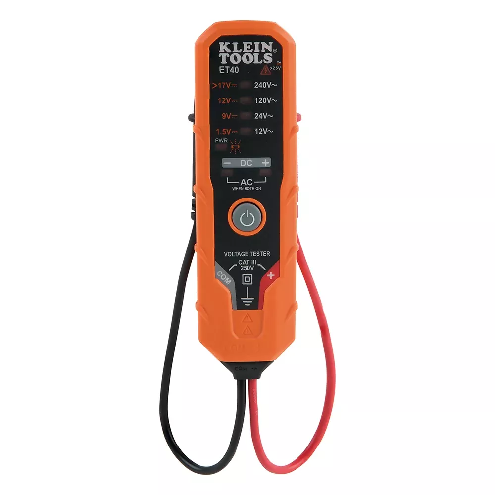 Klein Tools Digital AC/DC Voltage Tester 12 - 240V AC, 1.5 - 24V DC