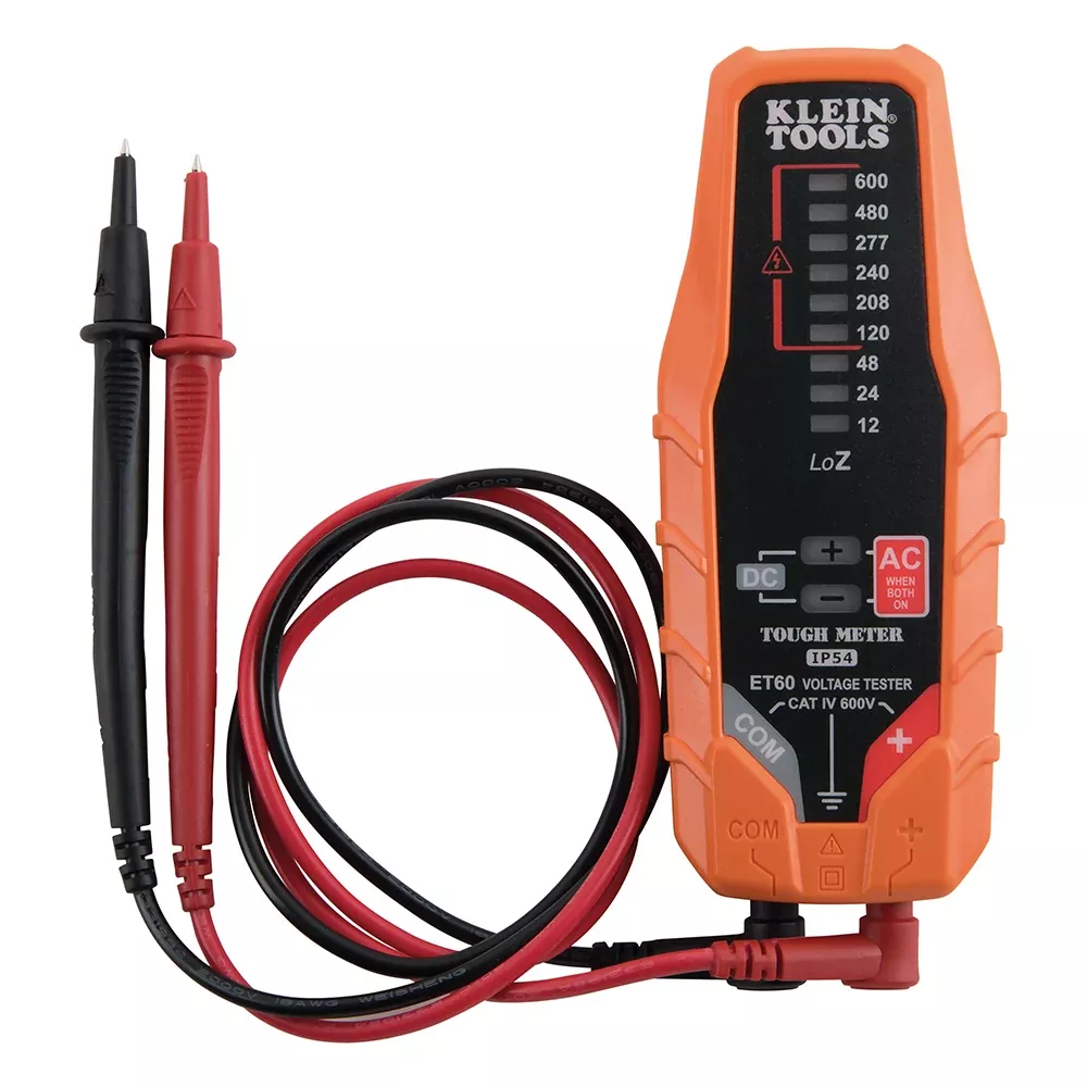 Klein Tools Electronic AC/DC Voltage Tester, 12 - 600V