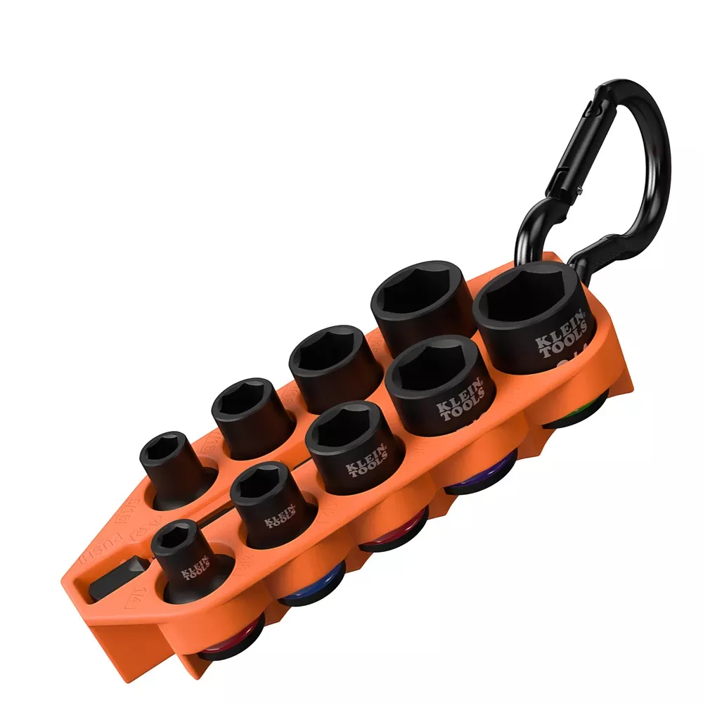 Klein Tools Grab-And-Go Impact Socket Set, SAE, 10-Piece 33809