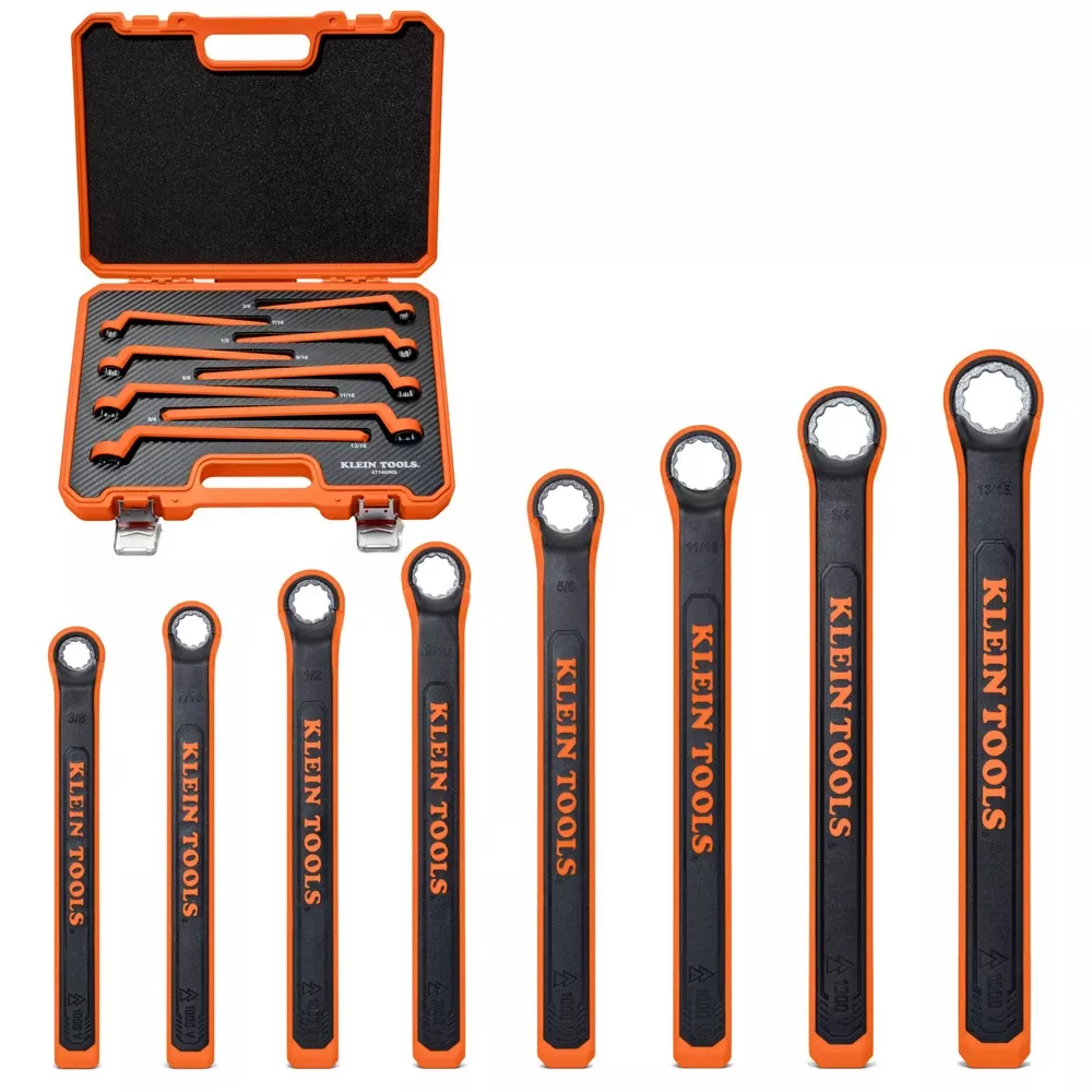 Klein Tools Insulated Box End Wrench Set (8-Piece) 47140INS