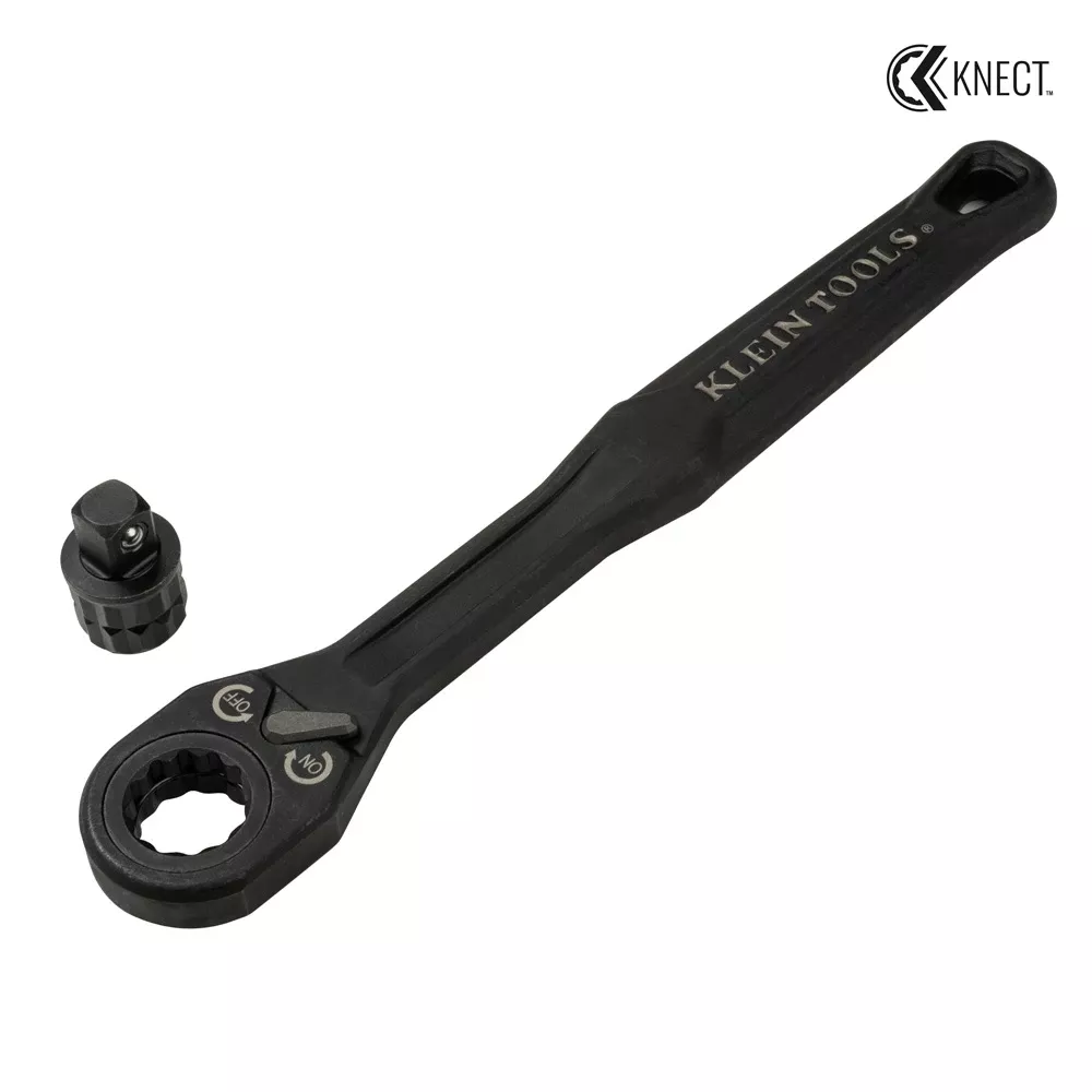Klein Tools KNECT™ (M) Pass Through Ratchet and 3/8" Drive Socket Adapter Set 65408ADP
