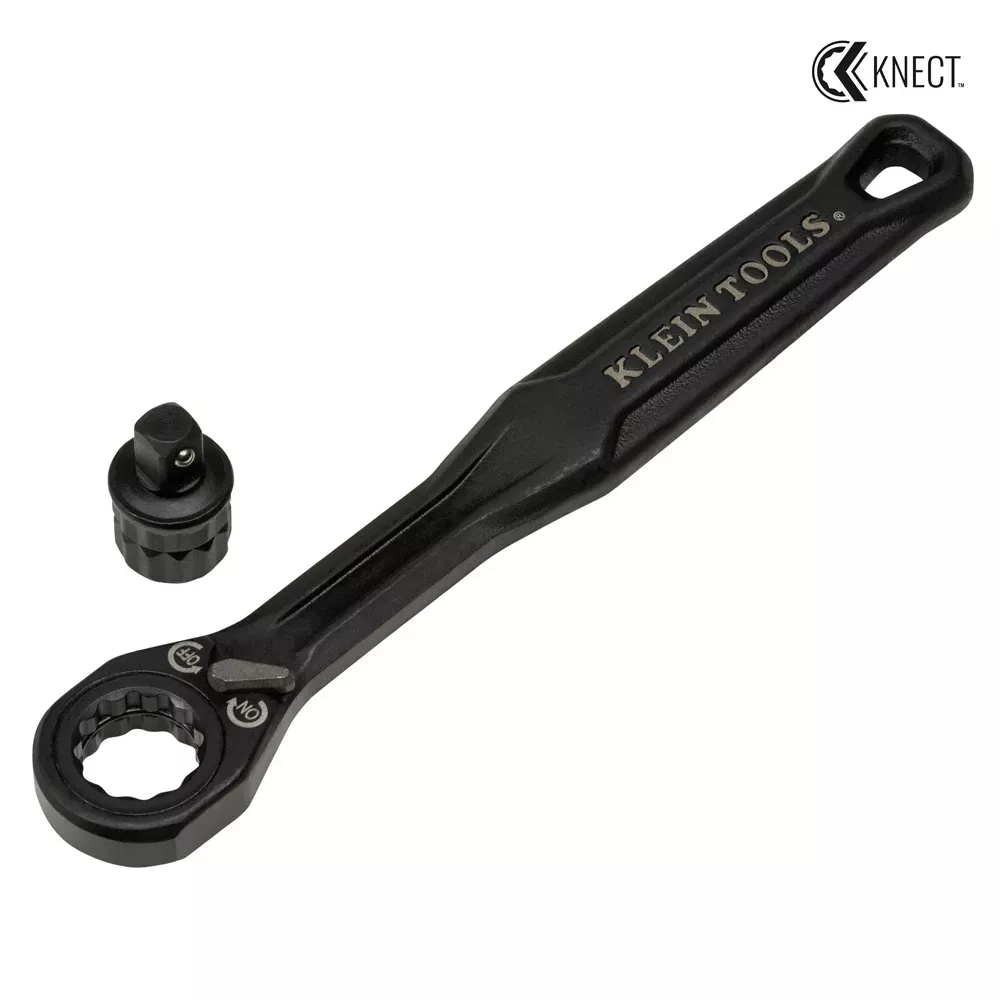 Klein Tools KNECT™ (S) Pass Through Ratchet and 1/4" Drive Socket Adapter Set 65301ADP