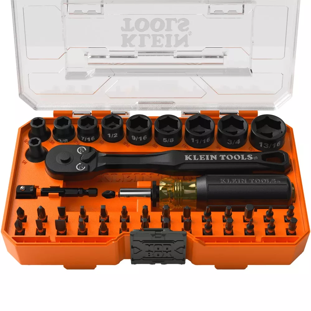 Klein Tools ProFlex Impact Driver Bit and Socket Set, SAE, 43-Piece 33806