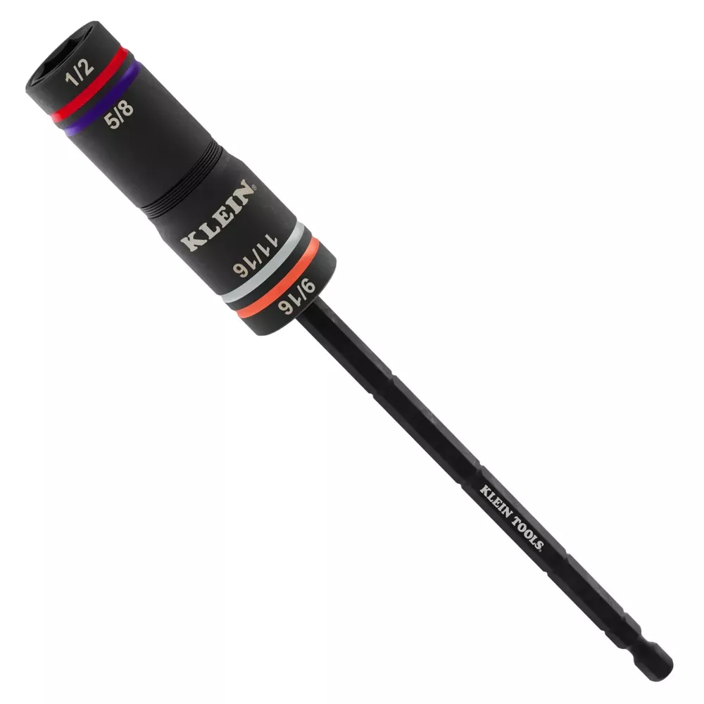 Klein Tools Quad-4 Heavy-Duty Impact Flip Socket, SAE (2-Piece) 6512QS