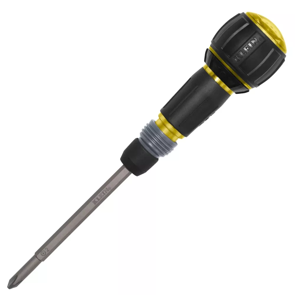 Klein Tools Ratcheting Fastbit Tru-Grip Screwdriver, Phillips, Slotted Bits 32960ARCHT