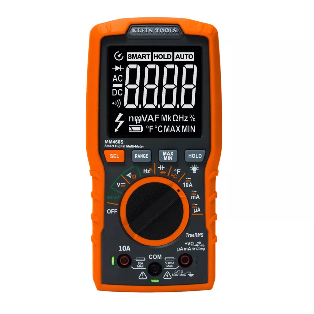 Klein Tools Smart Digital Multimeter, 600V AC/DC Auto-Ranging MM460S