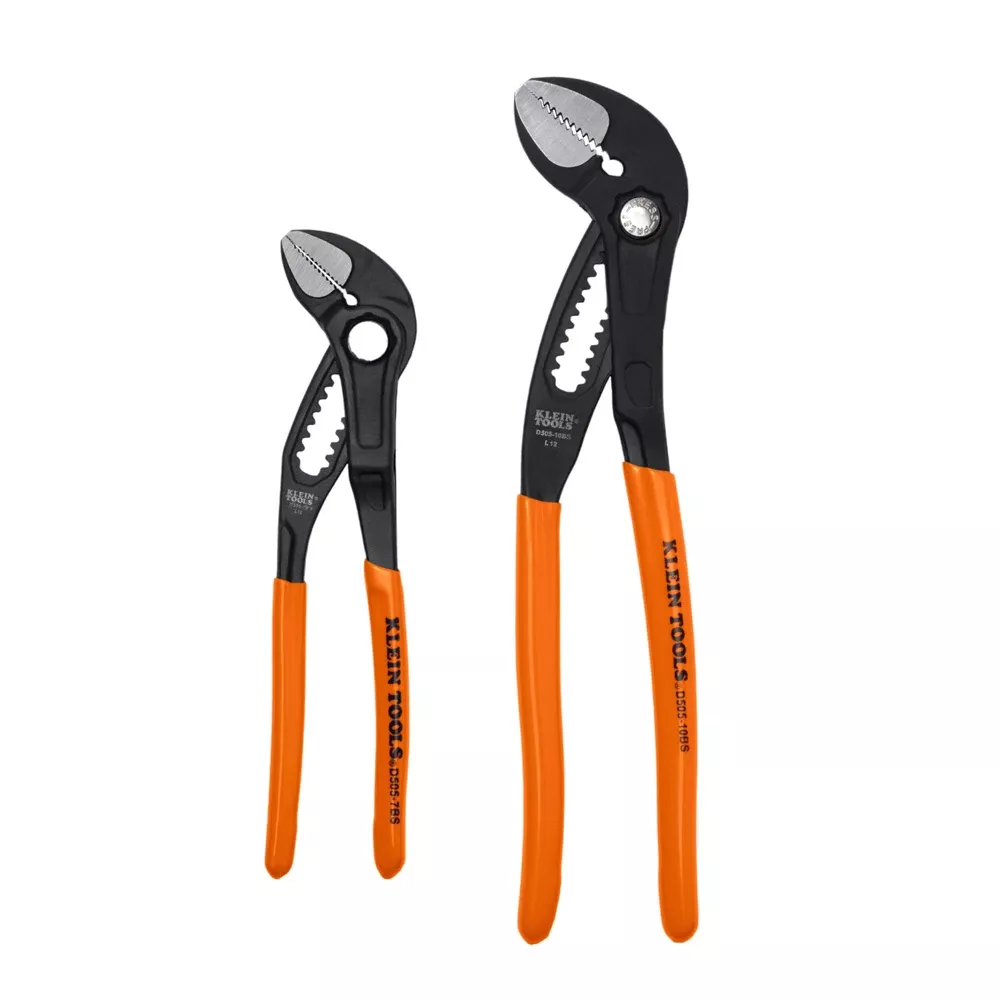 Klein Tools Straight Jaw Quick-Adjust Pump Pliers Set (2-Piece) D5052BSKIT
