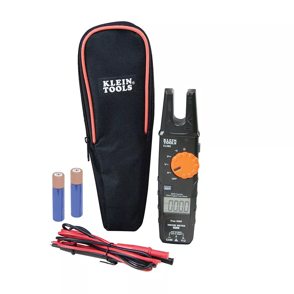 Klein ToolsElectrical Tester, Open Jaw Fork Meter, AC Auto-Ranging, 200 Amp