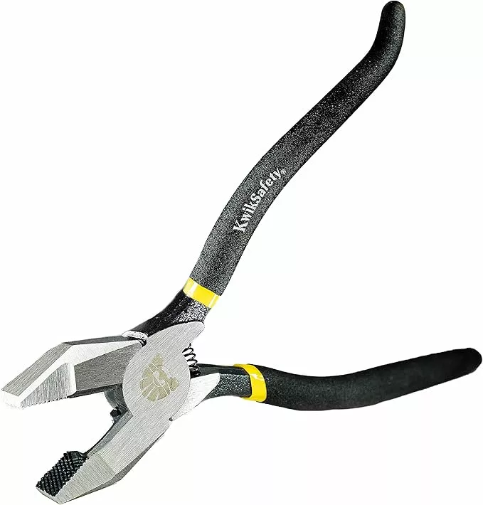 KwikSafety - Charlotte, NC - PINZA Ironworker Pliers Spring Loaded Action Side Cutters Steel Rebar Wire Cutters Bi-Material Tempered Handles & Aggressive Cross-Hatched Knurl Lineman Pliers