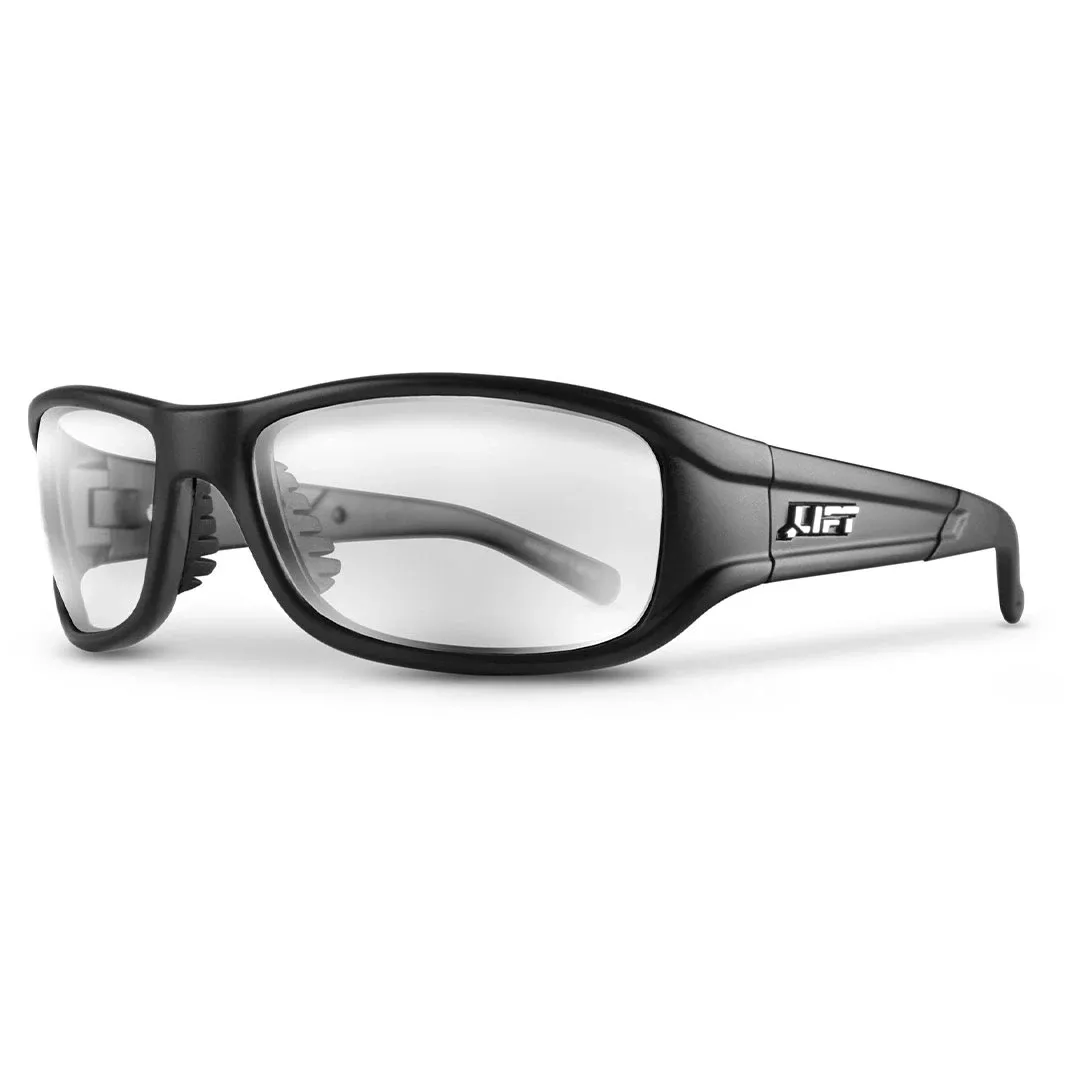 Lift Matte Black Alias Safety Glasses With Clear Lens EAS-14MKC