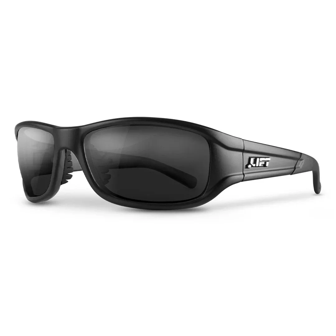 Lift Matte Black Alias Safety Glasses With Smoke Lens EAS-14MKST