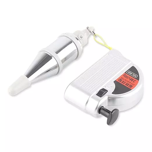 Magnetic Plumb Bob with String, Plumb Bob Reel Retractable Plumb Line Tool, 8m/ 26ft Automatically Stretch Line Quickly Stabilize Plumb Bob Tool for Construction Building Line