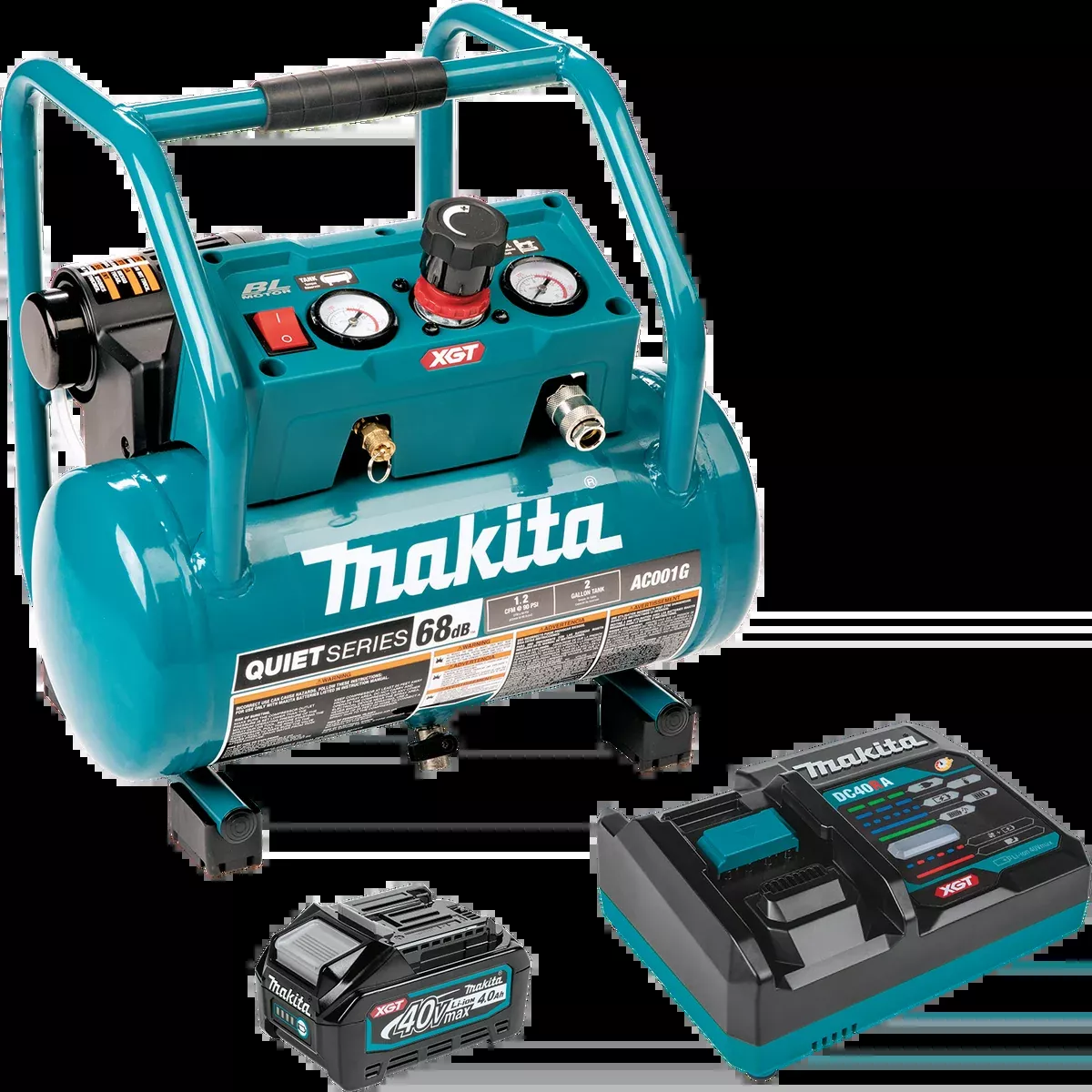 MAKITA 40V MAX XGT 2 Gallon QUIET SERIES™ Compressor Kit