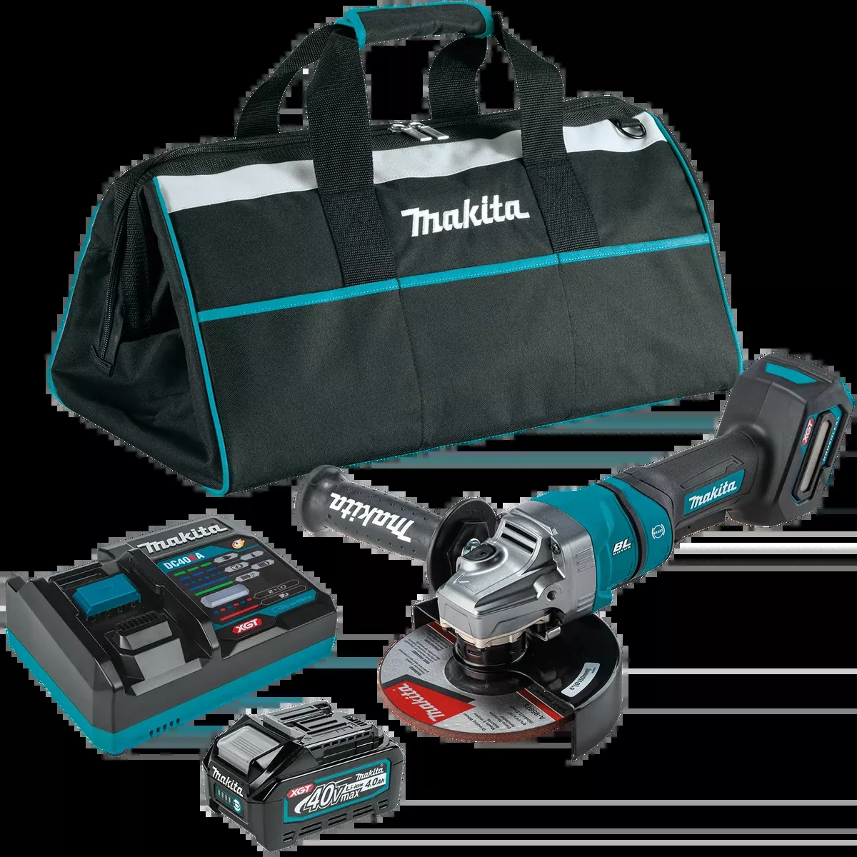 MAKITA 40V MAX XGT 4‑1/2” / 6" Paddle Switch Angle Grinder w/ Electric Brake Kit