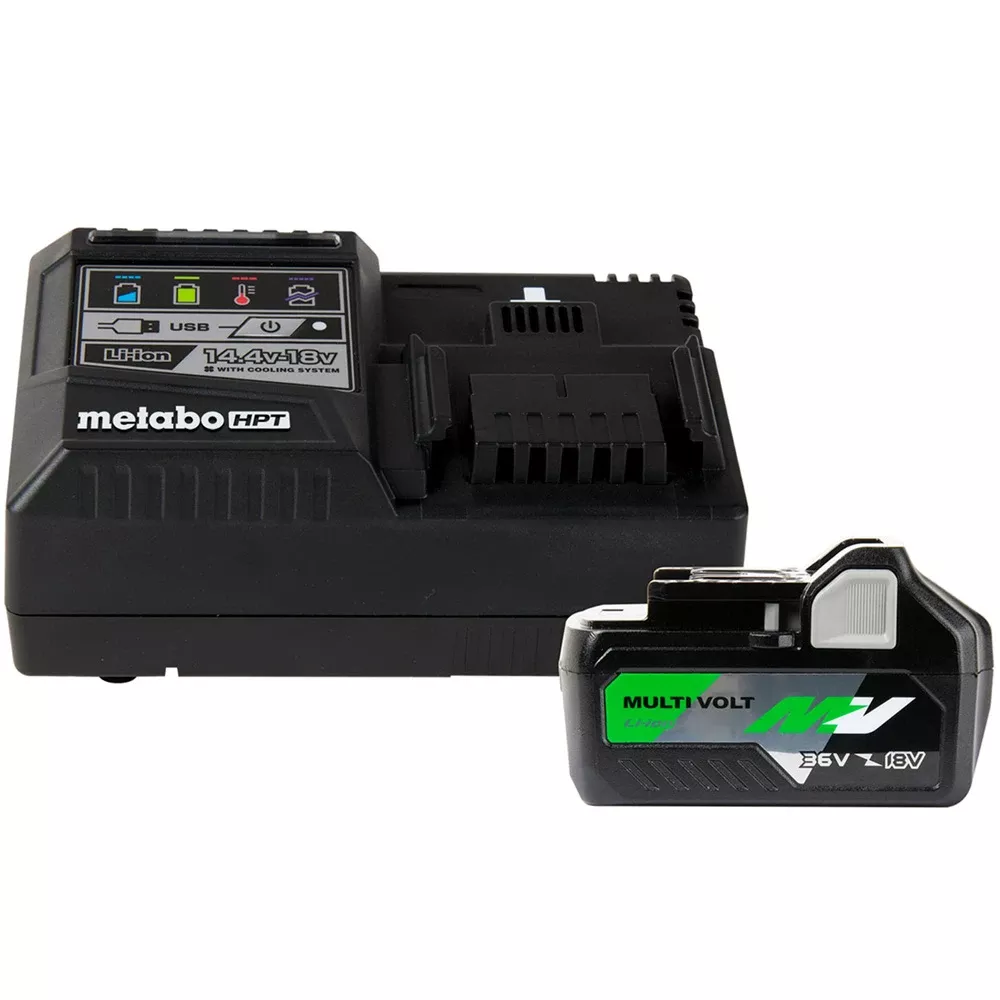 Metabo Tools 36V/18V MultiVolt™ Lithium Ion Slide Battery and Charger Starter Kit UC18YSL3B1M