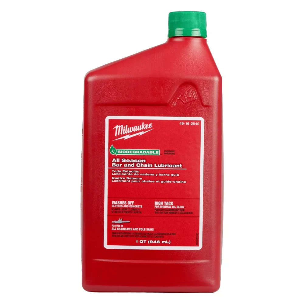 Milwaukee 1 Quart Biodegradable All Season Bar and Chain Lubricant 49-16-2840
