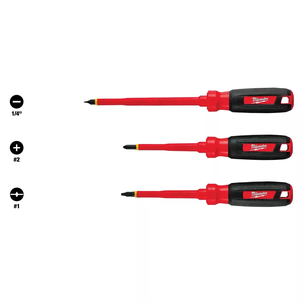 Milwaukee 1000V Insulated Screwdriver Set (3-Piece) 48-22-2203
