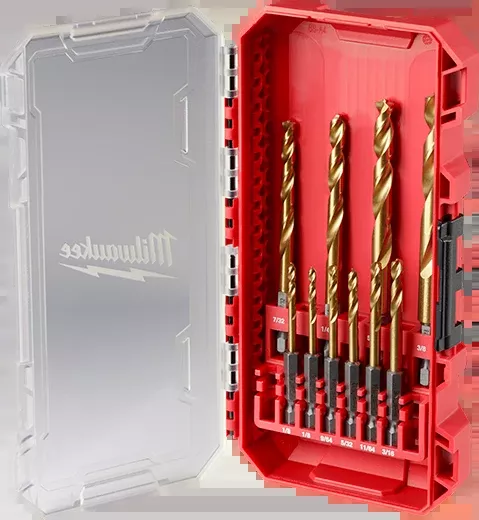 Milwaukee 10PC SHOCKWAVE™ Impact Duty RED HELIX™ Titanium Drill Bit Set