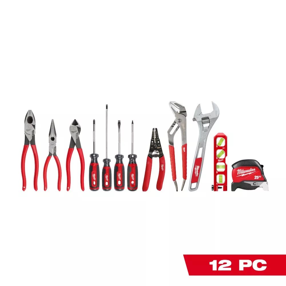 Milwaukee 12 PC. Electrical Hand Tool Set 48-22-0144