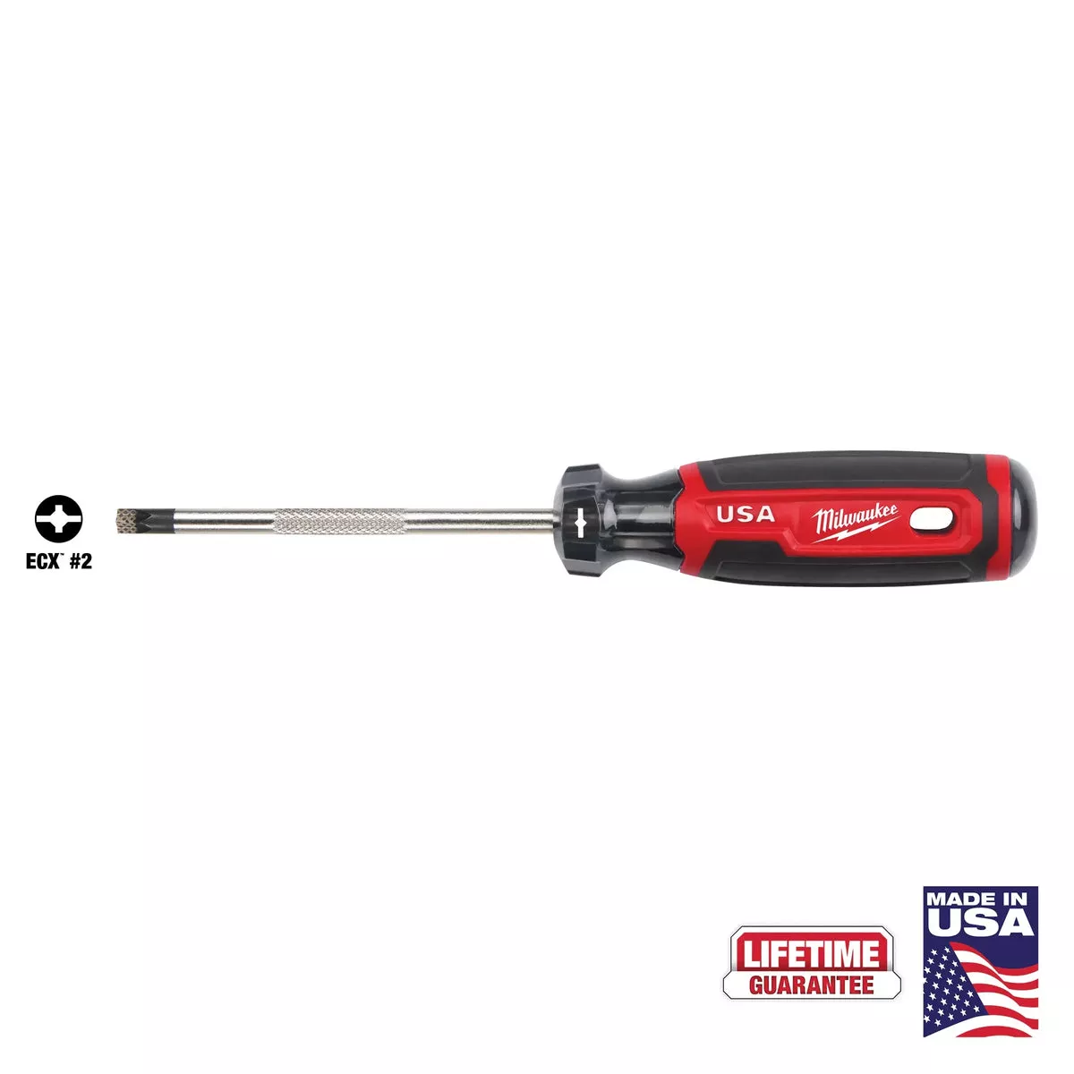 Milwaukee #2 ECX 4" Cushion Grip Screwdriver (USA)